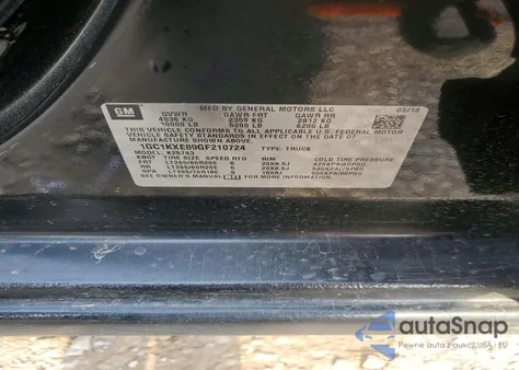 2016 Chevrolet Silverado K2500 High Country из США, поврежденный, VIN 1GC1KXE89GF210724